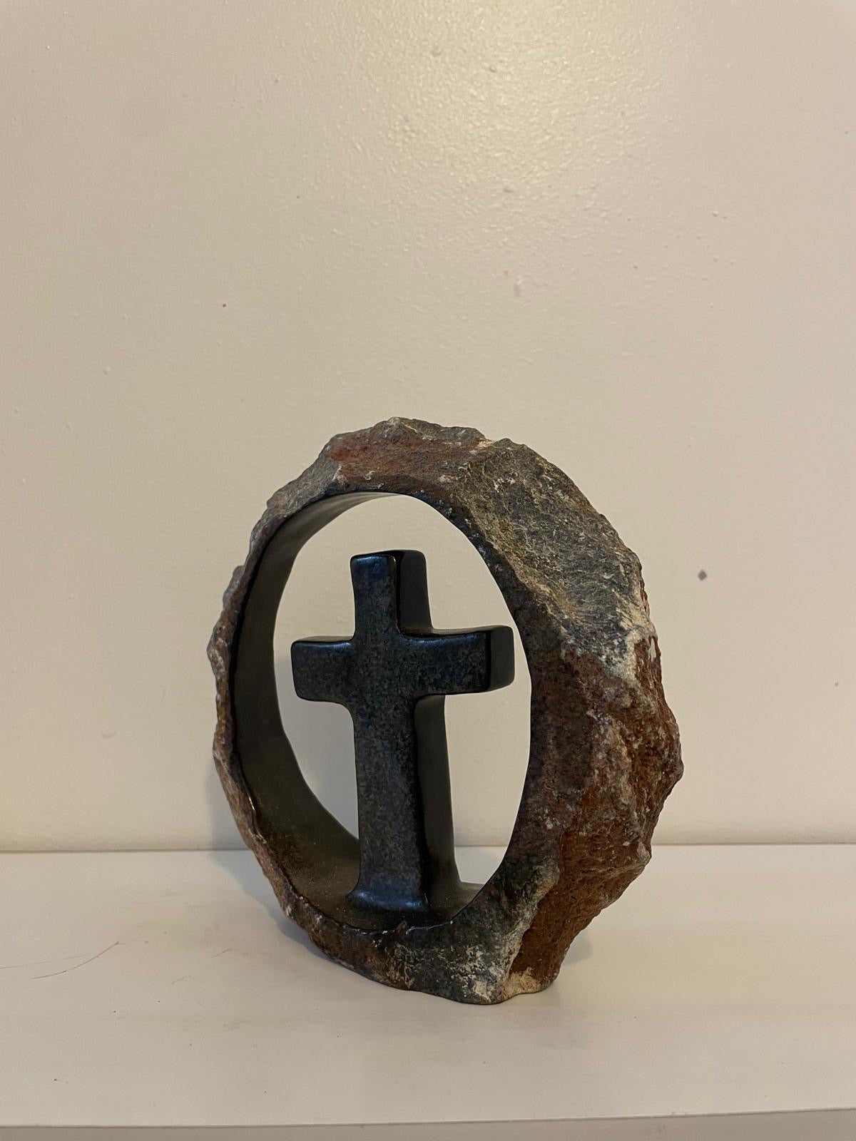 Cross in Natural Stone 15cm