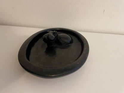 Smooth Soap Dish with Resting Hippo - 15cm
