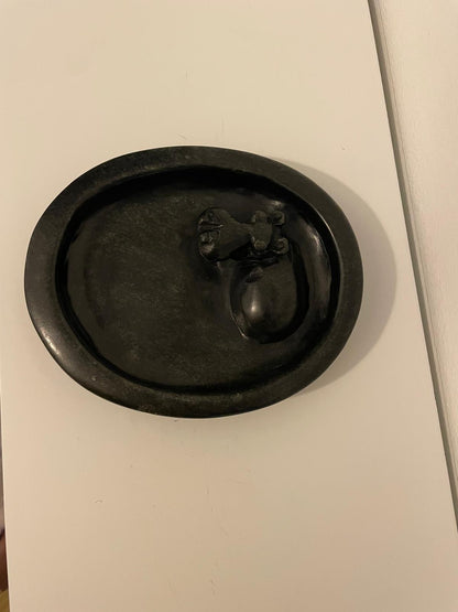 Smooth Soap Dish with Resting Hippo - 15cm