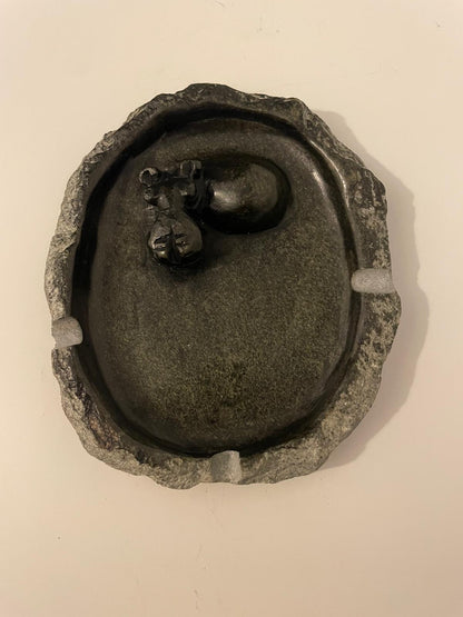 Hippo Ash Tray - Natural Stone Finish 15cm