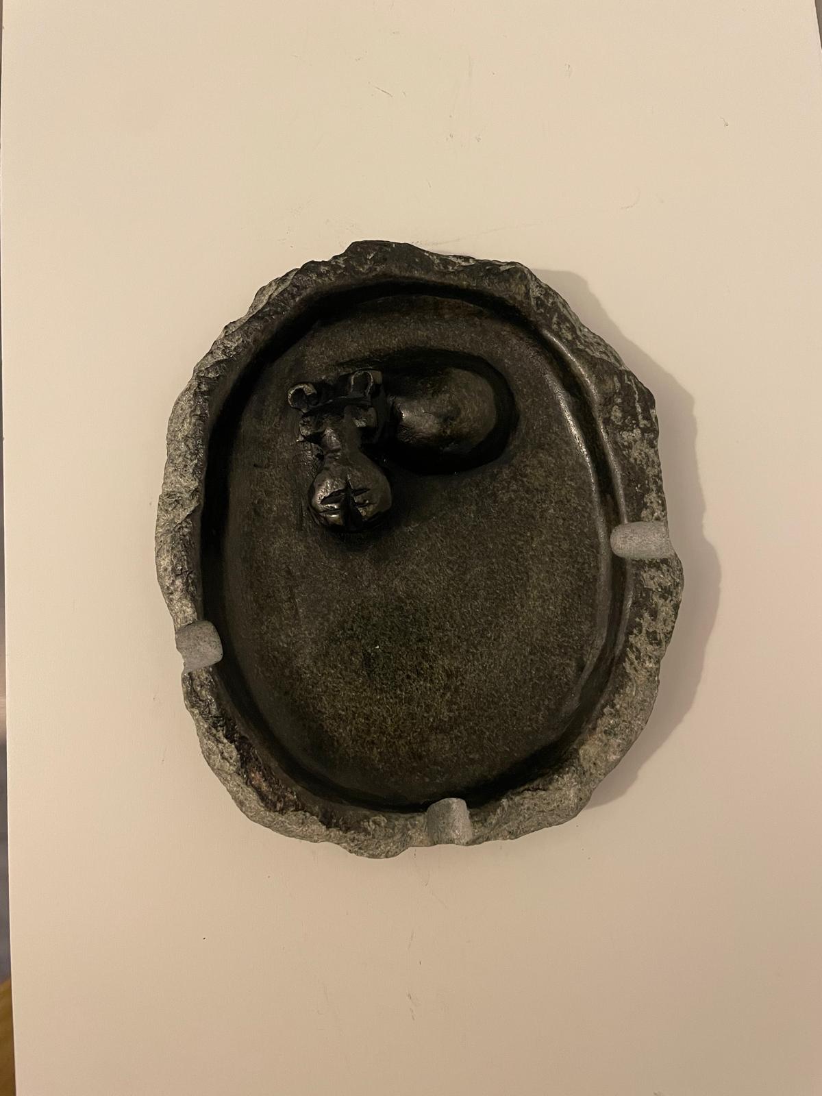 Hippo Ash Tray - Natural Stone Finish 15cm