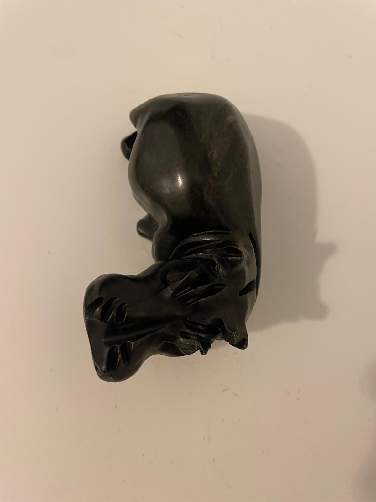 Hippo Sculpture - Mouth Closed 10cm