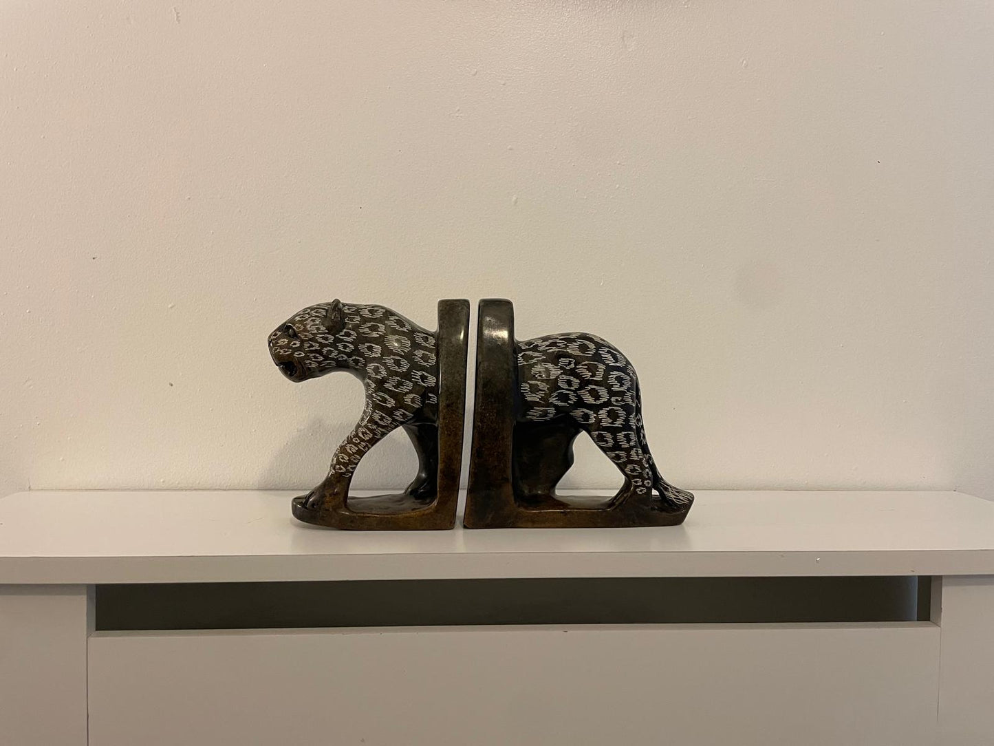 Leopard Split Sculpture Bookends 25cm