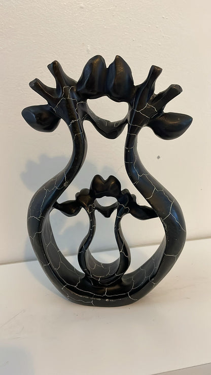 Giraffe Family Sculpture – Four Heads (Soapstone) 20cm
