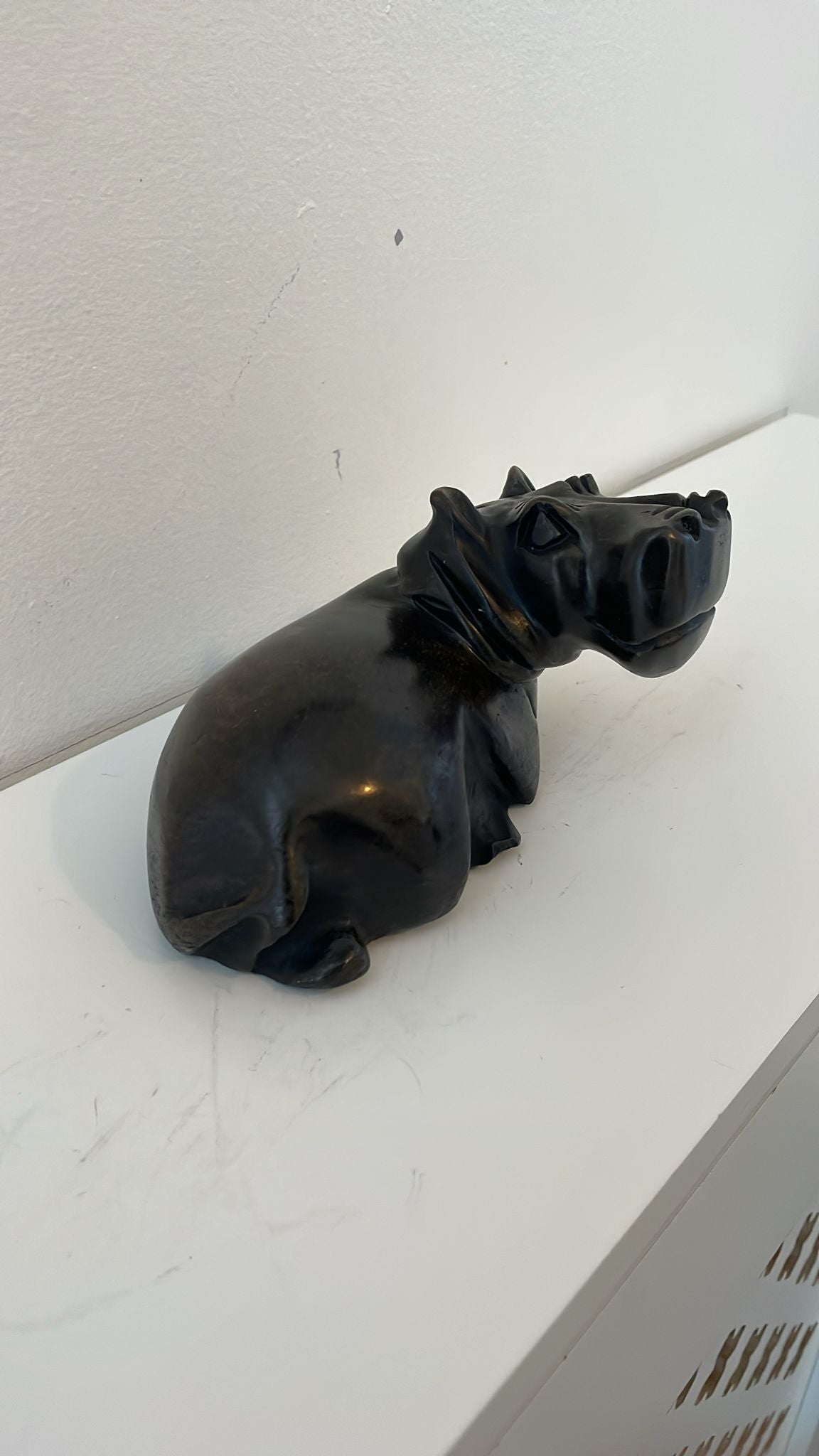 Hippo Sculpture - Mouth Closed 15cm