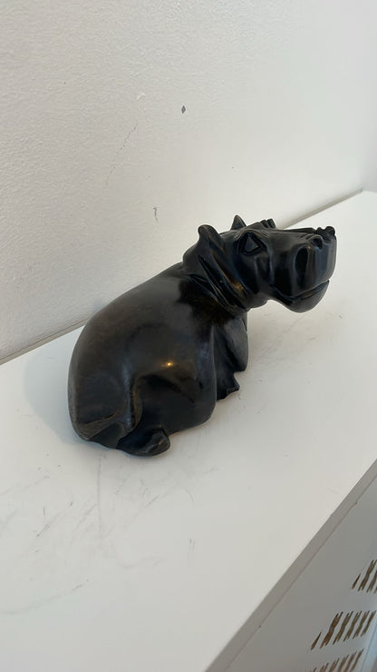 Hippo Sculpture - Mouth Closed 15cm