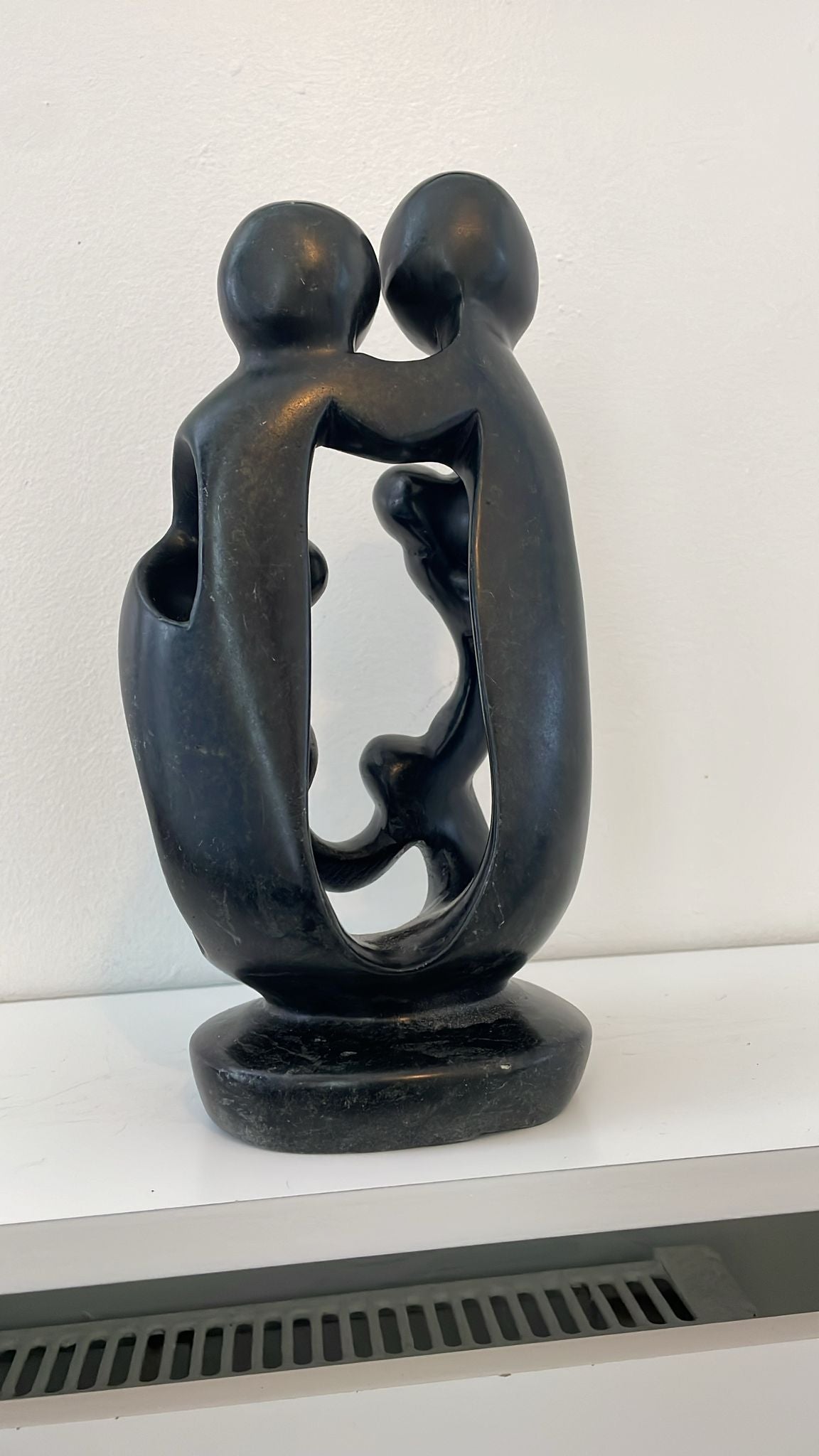 Family of Six Sculpture – Hand‑Carved Soapstone 25cm