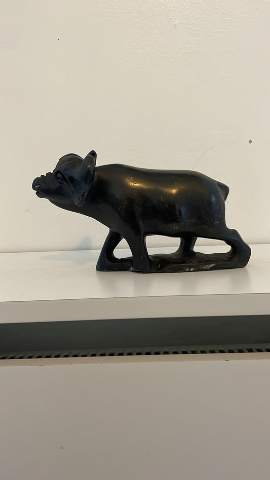 Hand‑Carved Buffalo 15cm