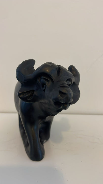 Hand‑Carved Buffalo 15cm
