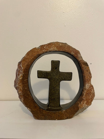 Cross in Natural Stone 15cm