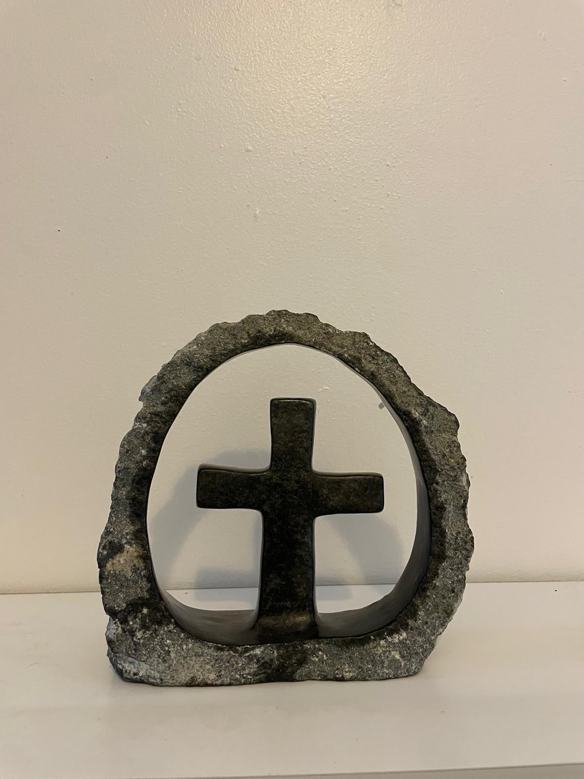Cross in Natural Stone 15cm